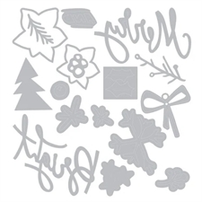 Sizzix Thinlits & Embossing Folder - Tim Holtz Vault Collection / Side-Order Merry & Bright